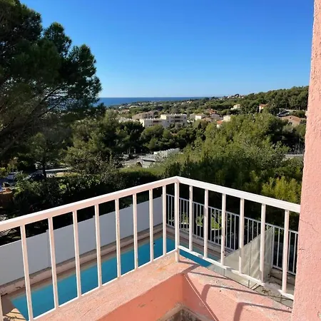 Maison Climatisee Vue Mer Piscine Privee Plage * Bandol